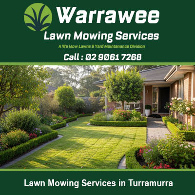 Perfectly striped lawn with professional mowing patterns at residential home in Turramurra