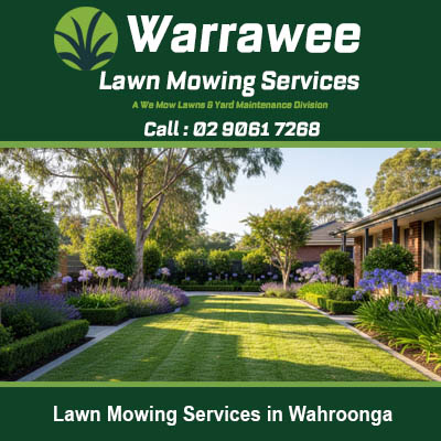 Perfectly striped lawn with professional mowing patterns at residential home in Wahroonga NSW