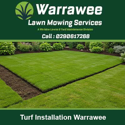 A freshly installed rectangular green turf in Warrawee